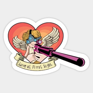 Love At Firght Sight Valentine's Day Sticker